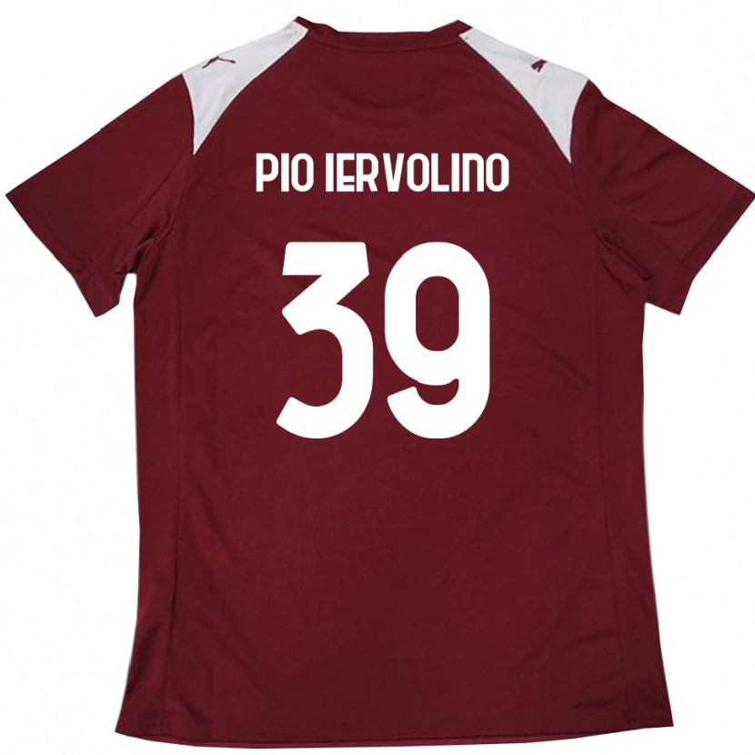 Danxen Kinderen Antonio Pio Iervolino #39 Bourgondië Wit Thuisshirt Thuistenue 2025/26 T-Shirt