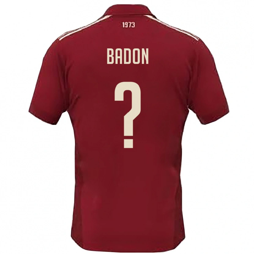 Danxen Kinderen Nicola Badon #0 Bourgondië Wit Thuisshirt Thuistenue 2025/26 T-Shirt