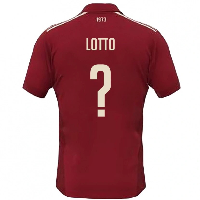 Danxen Kinderen Nicolò Lotto #0 Bourgondië Wit Thuisshirt Thuistenue 2025/26 T-Shirt