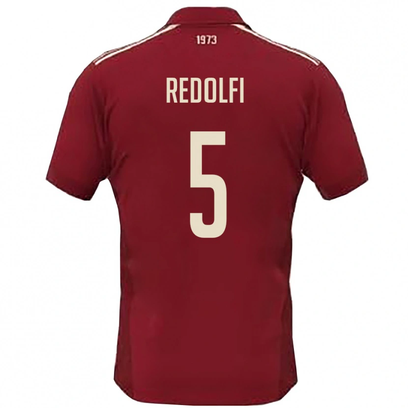 Danxen Kinderen Alex Redolfi #5 Bourgondië Wit Thuisshirt Thuistenue 2025/26 T-Shirt