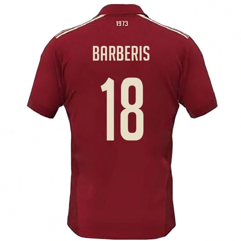 Danxen Kinderen Andrea Barberis #18 Bourgondië Wit Thuisshirt Thuistenue 2025/26 T-Shirt