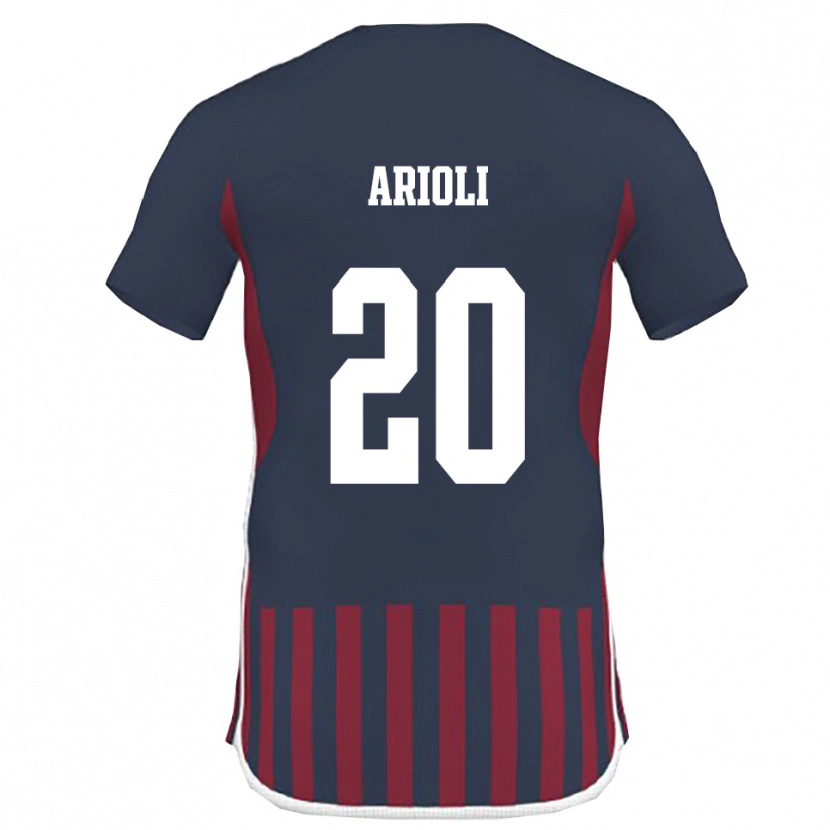 Danxen Kinderen Alessandro Arioli #20 Donkerblauw Rood Thuisshirt Thuistenue 2025/26 T-Shirt