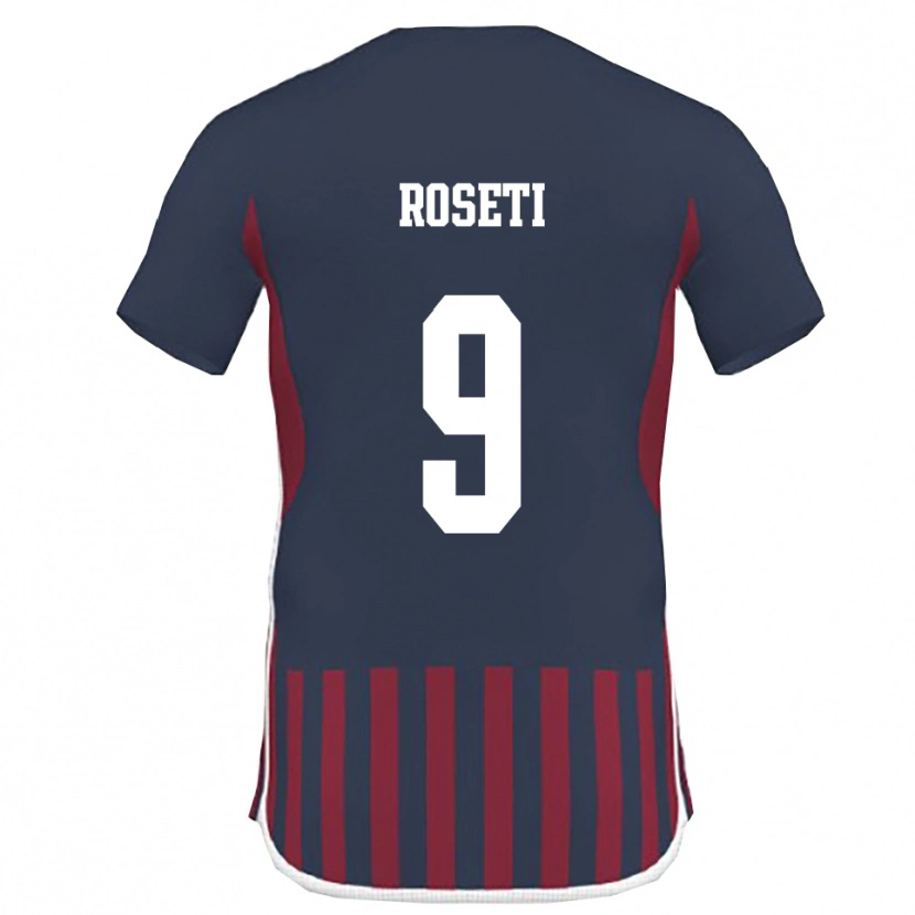 Danxen Kinderen Christian Roseti #9 Donkerblauw Rood Thuisshirt Thuistenue 2025/26 T-Shirt