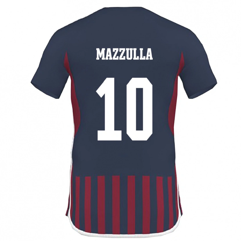 Danxen Kinderen Adolfo Mazzulla #10 Donkerblauw Rood Thuisshirt Thuistenue 2025/26 T-Shirt