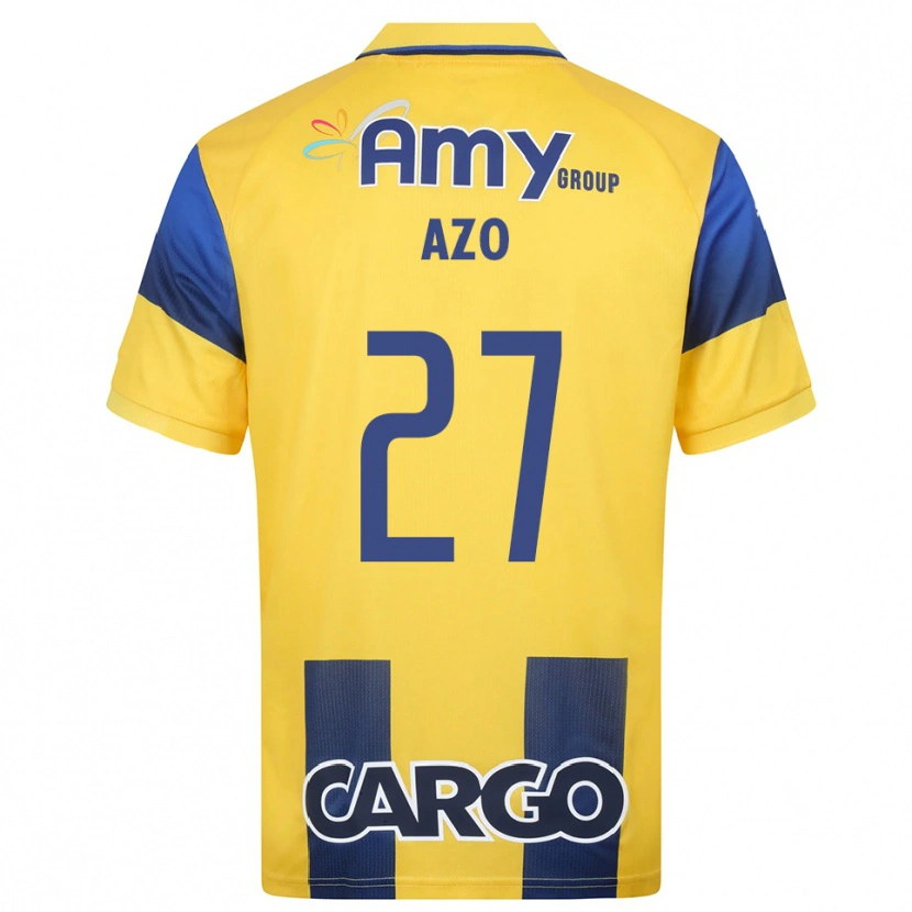 Danxen Kinderen Ori Azo #27 Geel Donkerblauw Thuisshirt Thuistenue 2025/26 T-Shirt