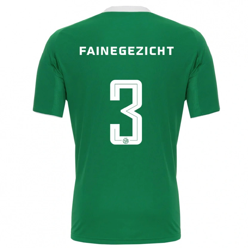 Danxen Kinderen Yinon Fainegezicht #3 Groen Wit Thuisshirt Thuistenue 2025/26 T-Shirt