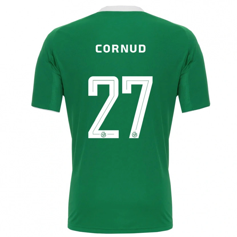 Danxen Kinderen Pierre Cornud #27 Groen Wit Thuisshirt Thuistenue 2025/26 T-Shirt