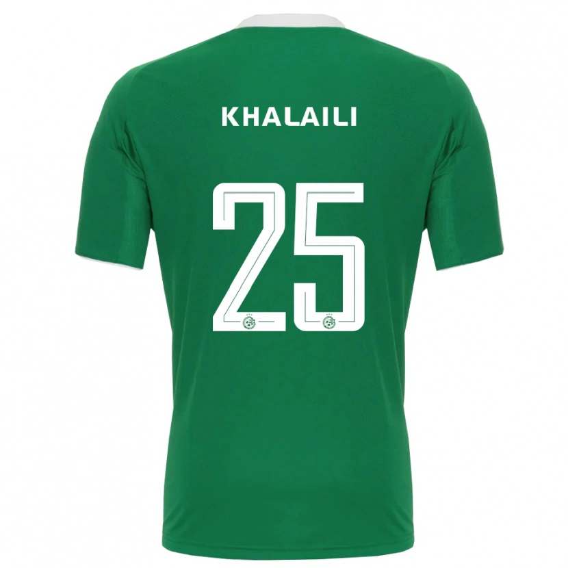 Danxen Kinderen Anan Khalaili #25 Groen Wit Thuisshirt Thuistenue 2025/26 T-Shirt