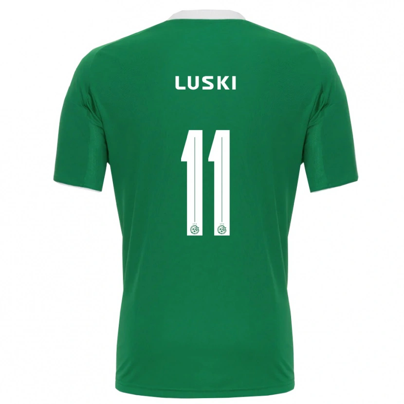 Danxen Kinderen Liam Luski #11 Groen Wit Thuisshirt Thuistenue 2025/26 T-Shirt