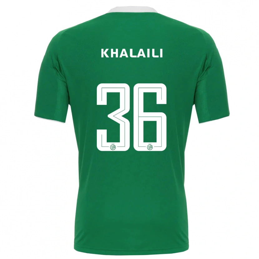 Danxen Kinderen Iyad Khalaili #36 Groen Wit Thuisshirt Thuistenue 2025/26 T-Shirt
