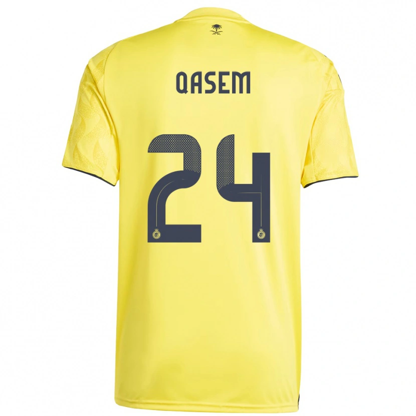 Danxen Kinderen Mohammed Qasem #24 Geel Zwart Thuisshirt Thuistenue 2025/26 T-Shirt