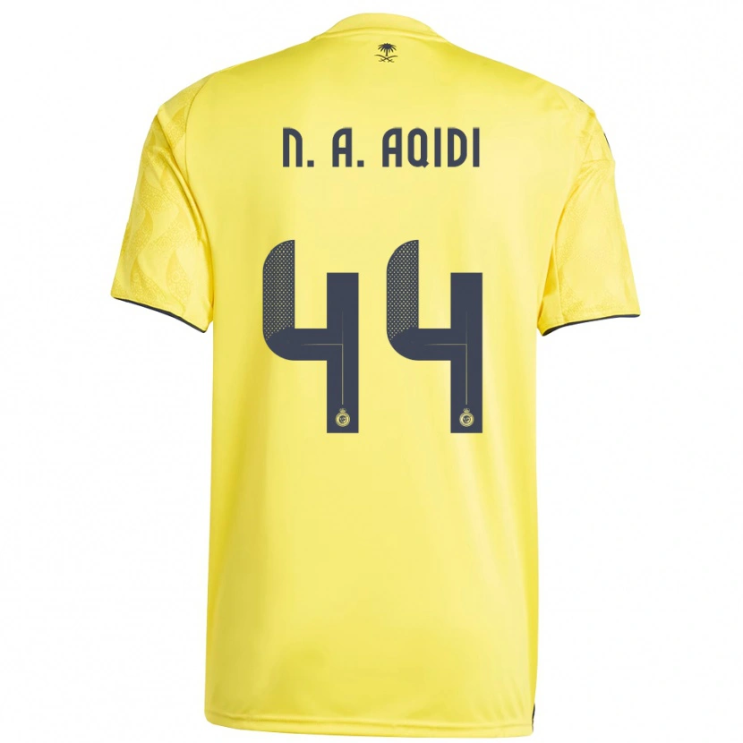 Danxen Kinderen Nawaf Al-Aqidi #44 Geel Zwart Thuisshirt Thuistenue 2025/26 T-Shirt