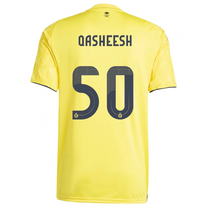 Danxen Kinderen Majed Qasheesh #50 Geel Zwart Thuisshirt Thuistenue 2025/26 T-Shirt