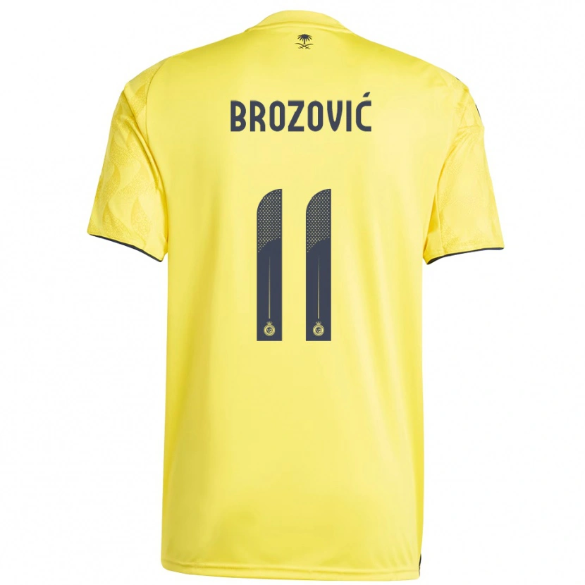Danxen Kinderen Marcelo Brozović #11 Geel Zwart Thuisshirt Thuistenue 2025/26 T-Shirt