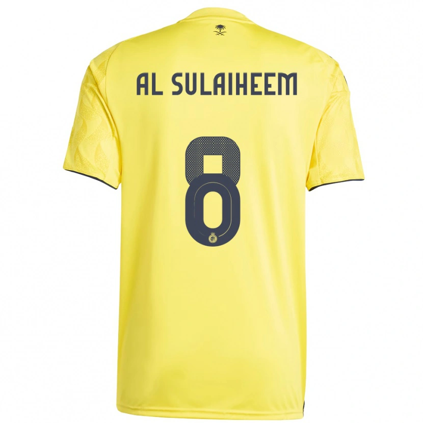 Danxen Kinderen Abdulmajeed Al-Sulayhim #8 Geel Zwart Thuisshirt Thuistenue 2025/26 T-Shirt