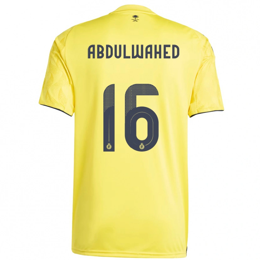 Danxen Kinderen Ghader Abdulwahed #16 Geel Zwart Thuisshirt Thuistenue 2025/26 T-Shirt