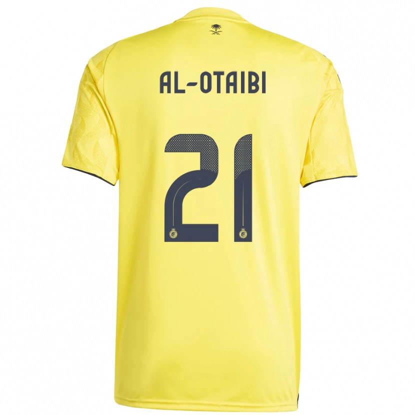 Danxen Kinderen Abdulrahman Al-Otaibi #21 Geel Zwart Thuisshirt Thuistenue 2025/26 T-Shirt