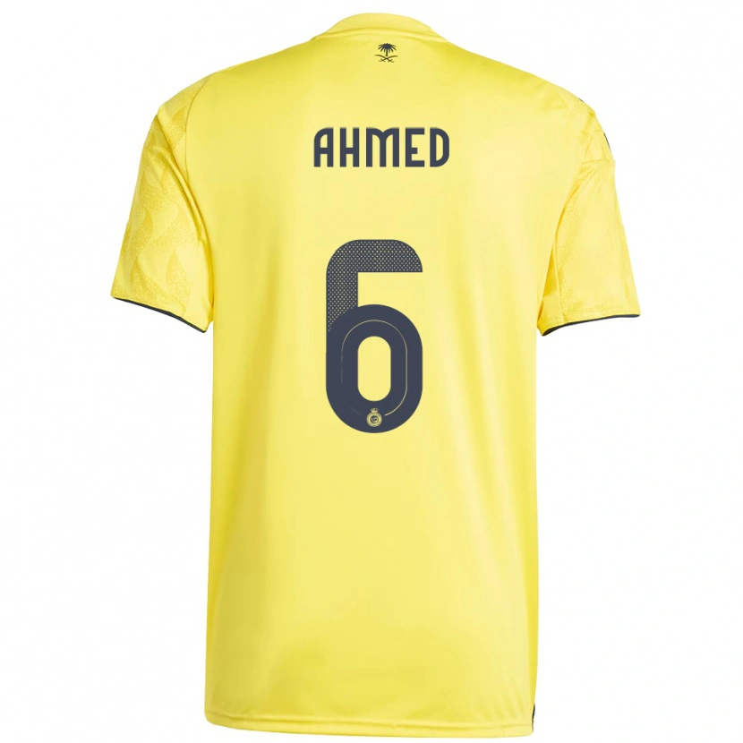 Danxen Kinderen Aseel Ahmed #6 Geel Zwart Thuisshirt Thuistenue 2025/26 T-Shirt