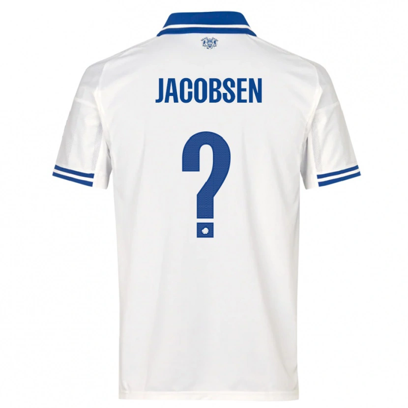 Danxen Kinderen Holger Jacobsen #0 Wit Blauw Thuisshirt Thuistenue 2025/26 T-Shirt