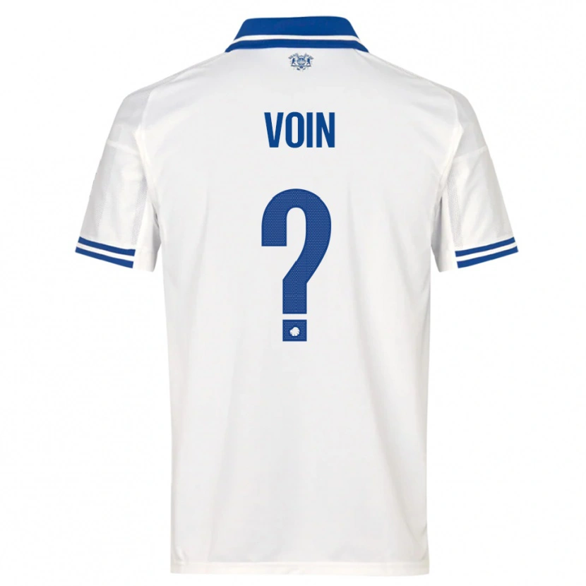 Danxen Kinderen Simon Voin #0 Wit Blauw Thuisshirt Thuistenue 2025/26 T-Shirt
