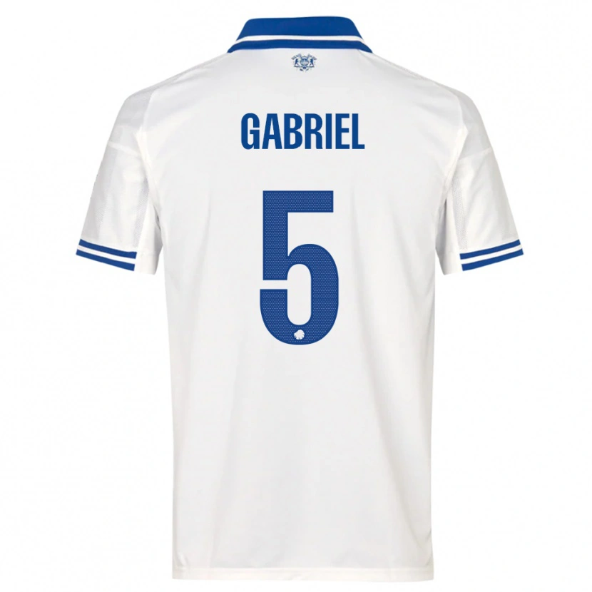 Danxen Kinderen Gabriel Pereira #5 Wit Blauw Thuisshirt Thuistenue 2025/26 T-Shirt