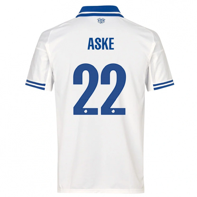 Danxen Kinderen Aske Bang #22 Wit Blauw Thuisshirt Thuistenue 2025/26 T-Shirt