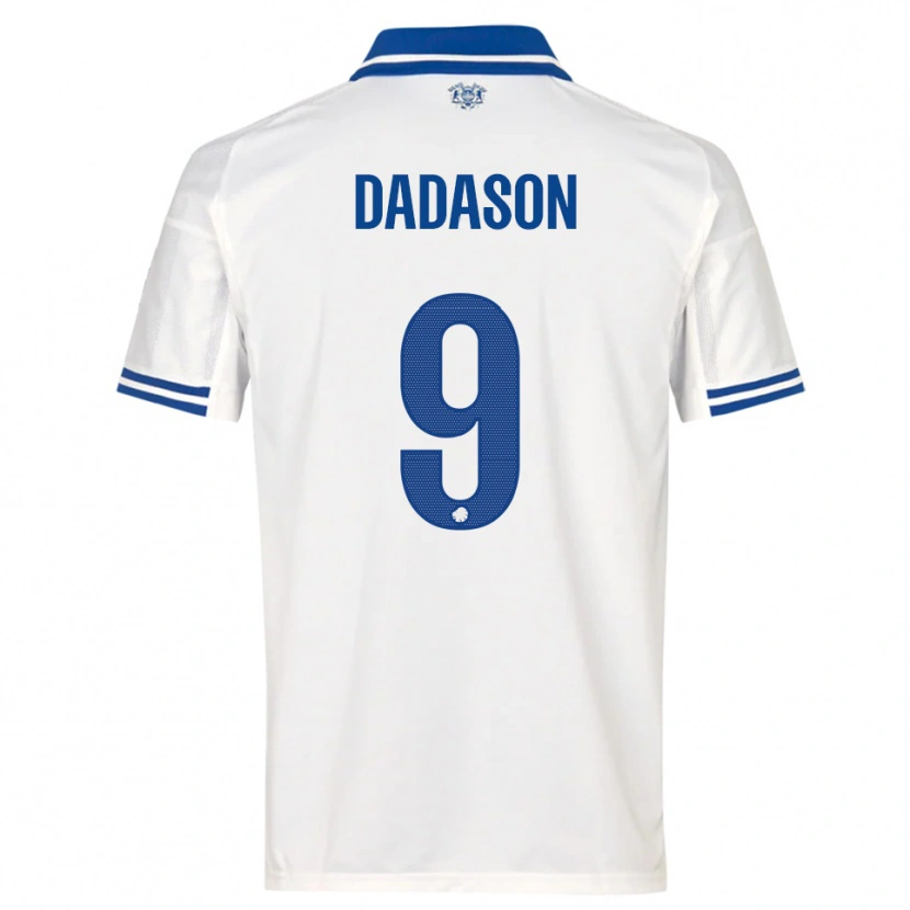 Danxen Kinderen Viktor Dadason #9 Wit Blauw Thuisshirt Thuistenue 2025/26 T-Shirt