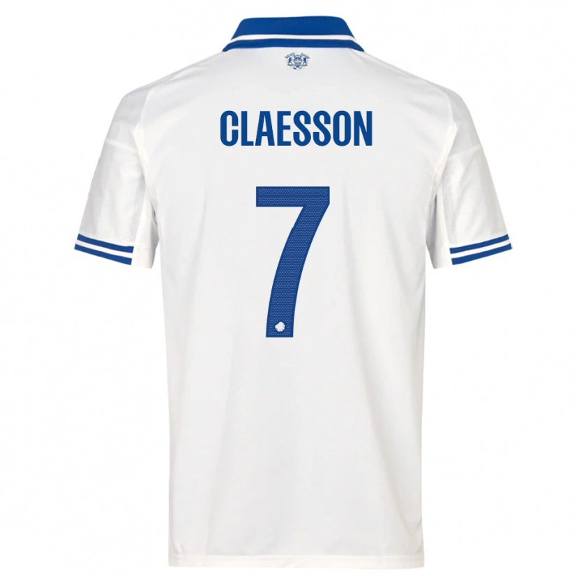 Danxen Kinderen Viktor Claesson #7 Wit Blauw Thuisshirt Thuistenue 2025/26 T-Shirt