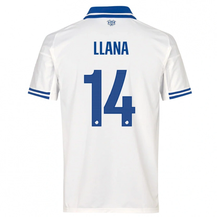 Danxen Kinderen Brandon Llana #14 Wit Blauw Thuisshirt Thuistenue 2025/26 T-Shirt