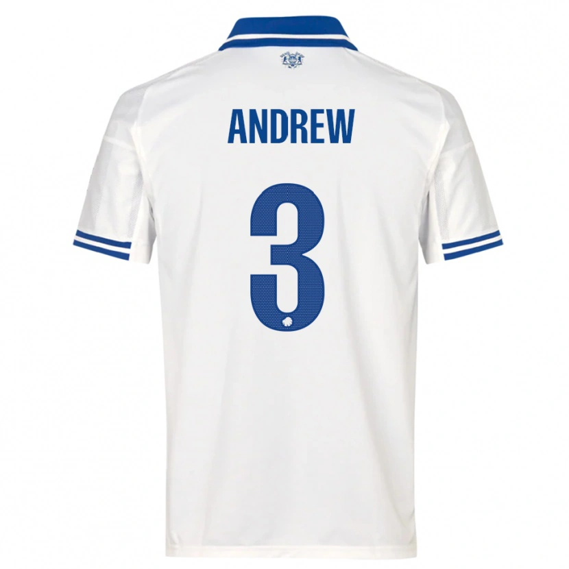 Danxen Kinderen Tristan Andrew #3 Wit Blauw Thuisshirt Thuistenue 2025/26 T-Shirt