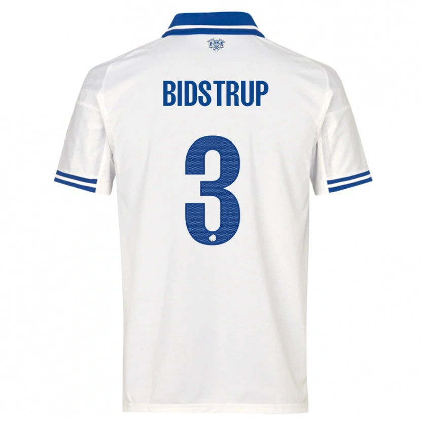 Danxen Kinderen Hjalte Bidstrup #3 Wit Blauw Thuisshirt Thuistenue 2025/26 T-Shirt