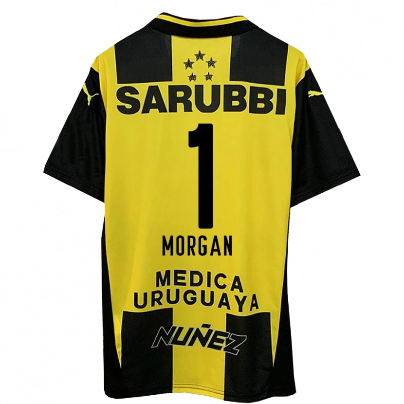 Danxen Kinderen Kevin Morgan #1 Geel Zwart Thuisshirt Thuistenue 2025/26 T-Shirt