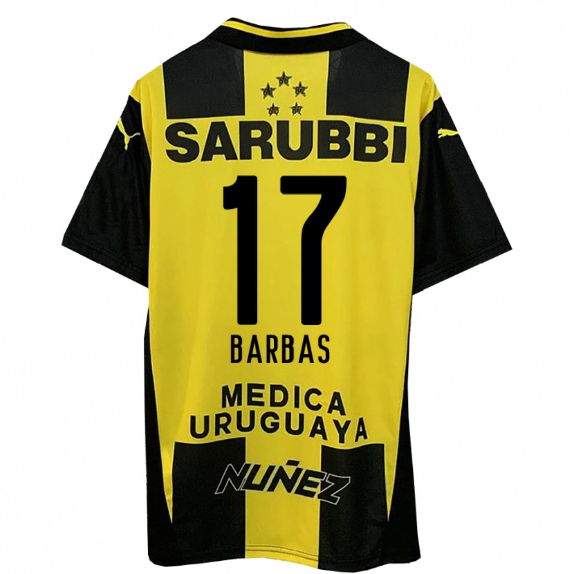 Danxen Kinderen Germán Barbas #17 Geel Zwart Thuisshirt Thuistenue 2025/26 T-Shirt