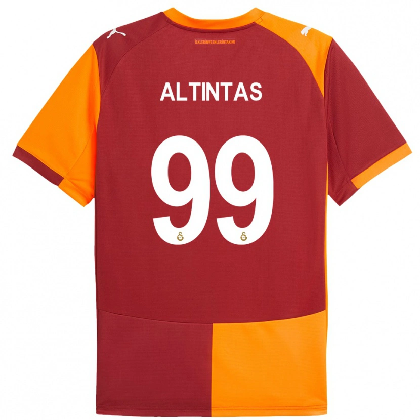 Danxen Kinderen Benan Altıntaş #99 Rood Oranje Thuisshirt Thuistenue 2025/26 T-Shirt