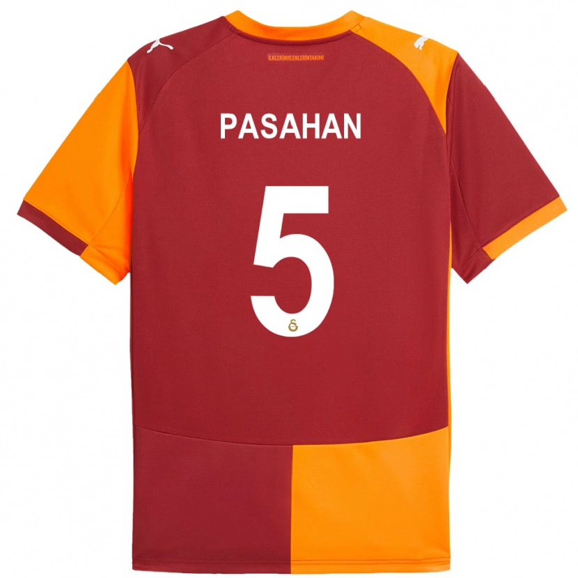 Danxen Kinderen Eren Pasahan #5 Rood Oranje Thuisshirt Thuistenue 2025/26 T-Shirt