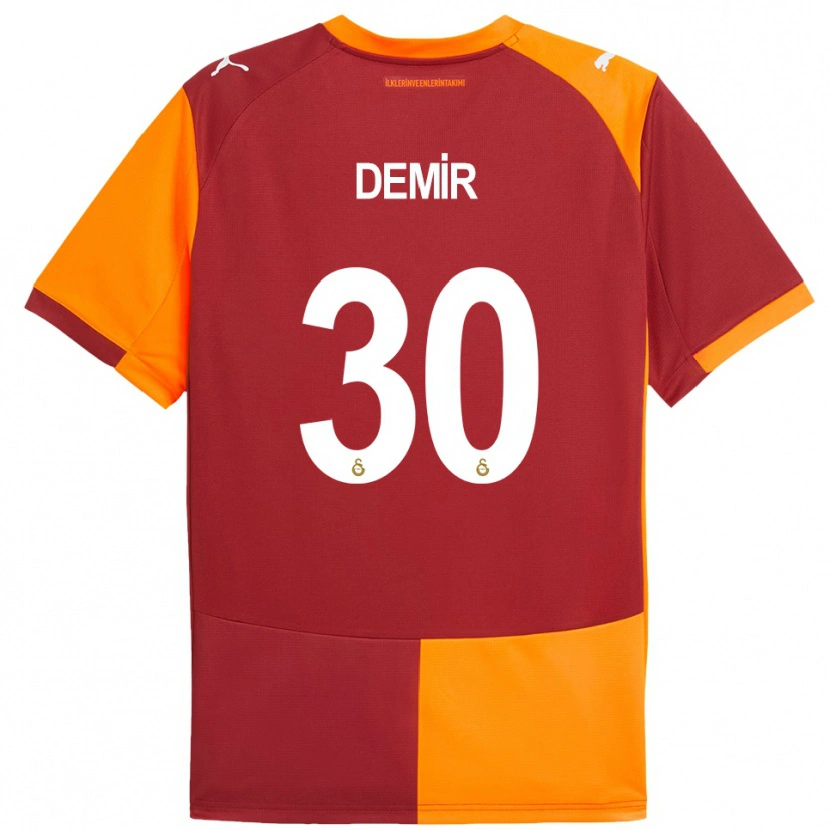 Danxen Kinderen Yusuf Demir #30 Rood Oranje Thuisshirt Thuistenue 2025/26 T-Shirt