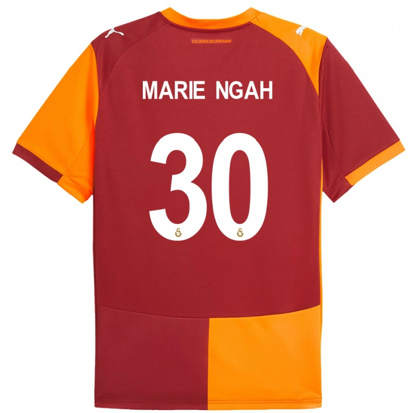Danxen Kinderen Marie Gisele Divine Ngah Manga #30 Rood Oranje Thuisshirt Thuistenue 2025/26 T-Shirt
