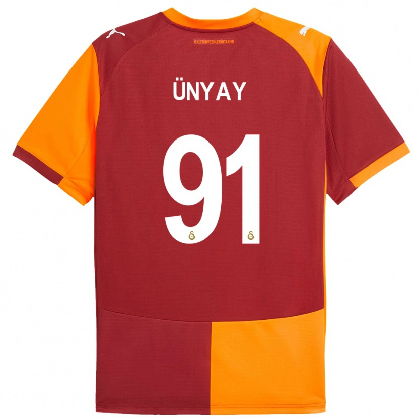 Danxen Kinderen Arda Ünyay #91 Rood Oranje Thuisshirt Thuistenue 2025/26 T-Shirt