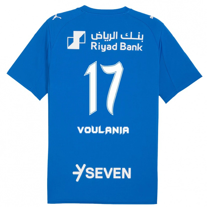 Danxen Kinderen Claudia Voulania #17 Blauw Wit Thuisshirt Thuistenue 2025/26 T-Shirt