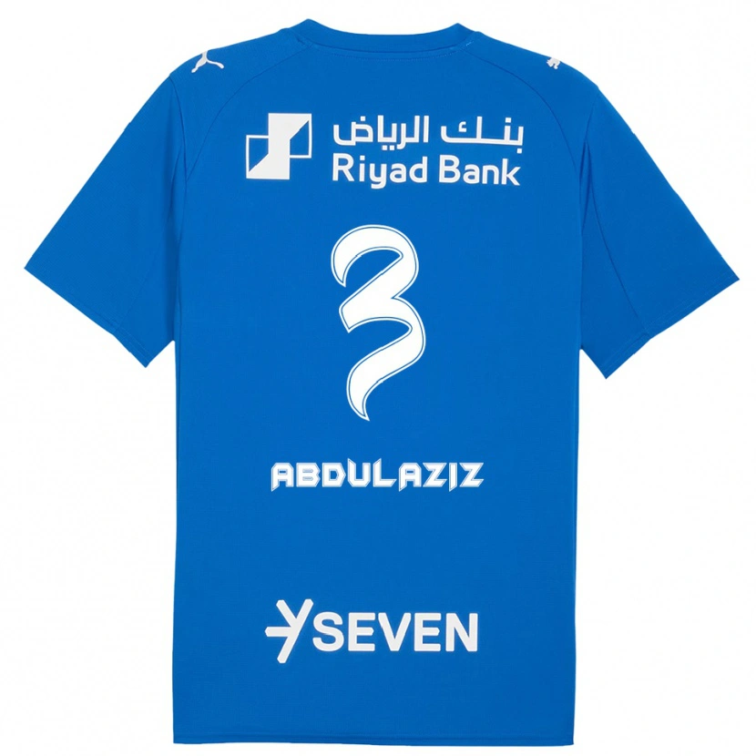 Danxen Kinderen Al Jawhara Abdulaziz #3 Blauw Wit Thuisshirt Thuistenue 2025/26 T-Shirt