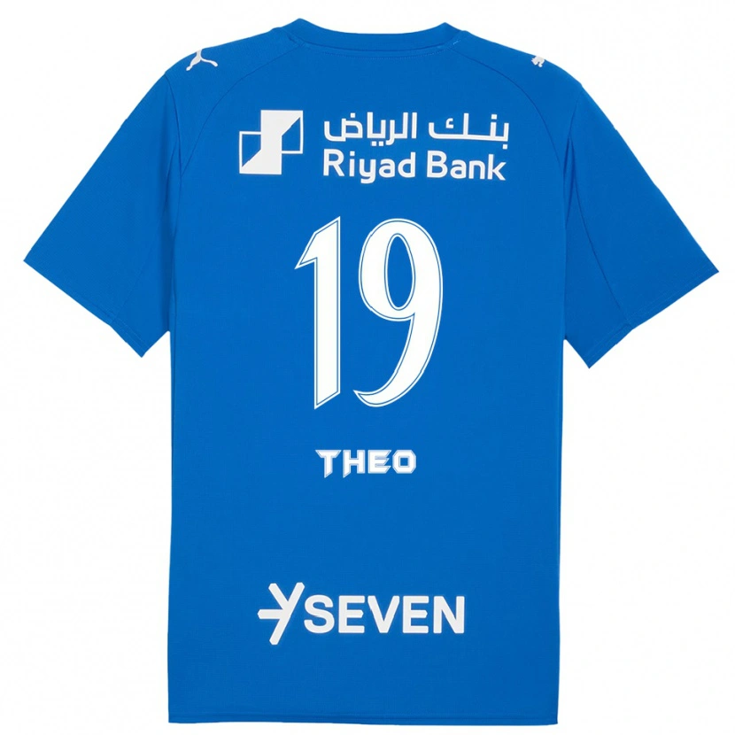 Danxen Kinderen Theo Hernández #19 Blauw Wit Thuisshirt Thuistenue 2025/26 T-Shirt