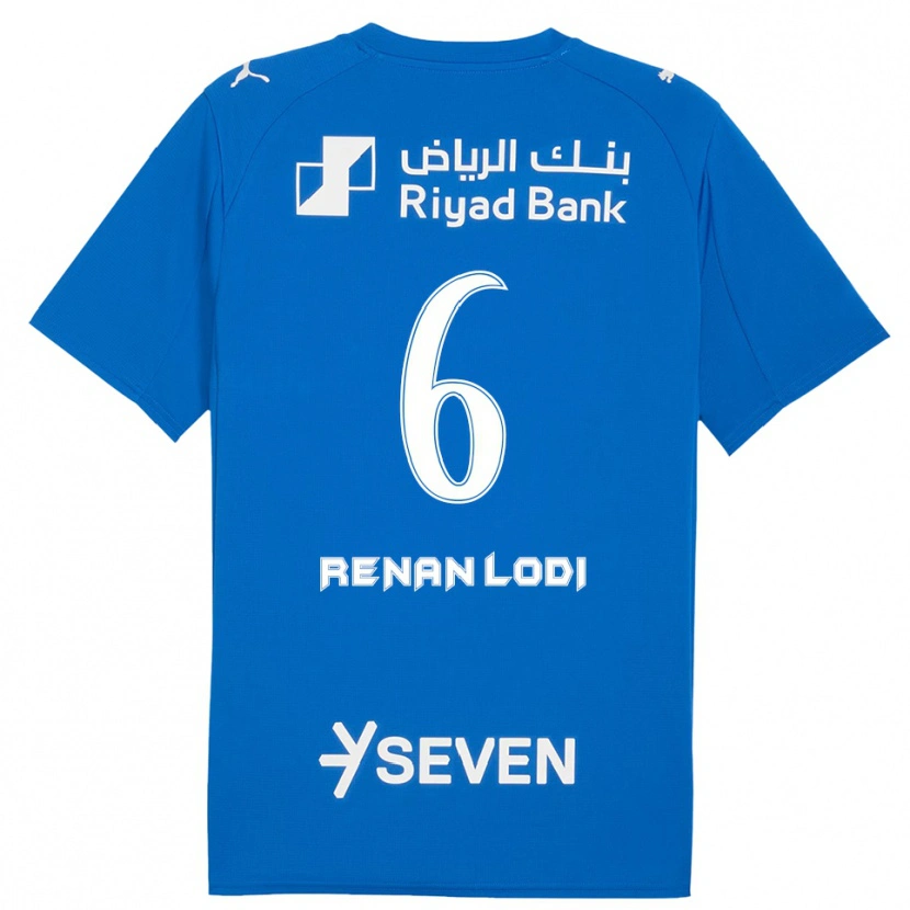Danxen Kinderen Renan Lodi #6 Blauw Wit Thuisshirt Thuistenue 2025/26 T-Shirt