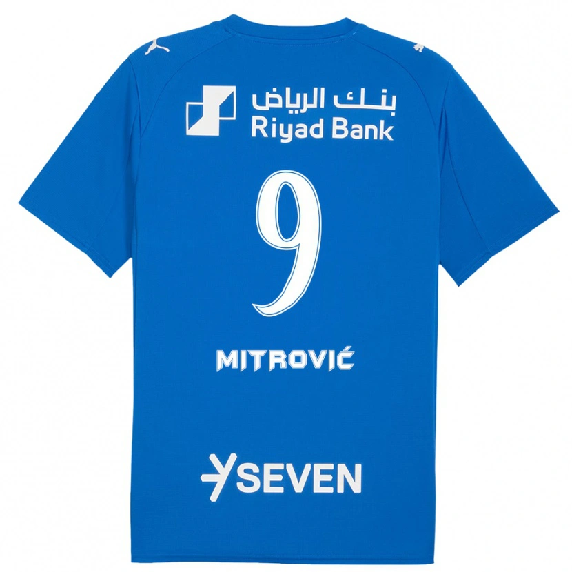 Danxen Kinderen Aleksandar Mitrović #9 Blauw Wit Thuisshirt Thuistenue 2025/26 T-Shirt