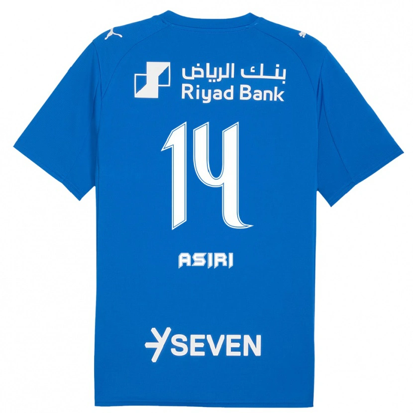 Danxen Kinderen Abdulaziz Asiri #14 Blauw Wit Thuisshirt Thuistenue 2025/26 T-Shirt