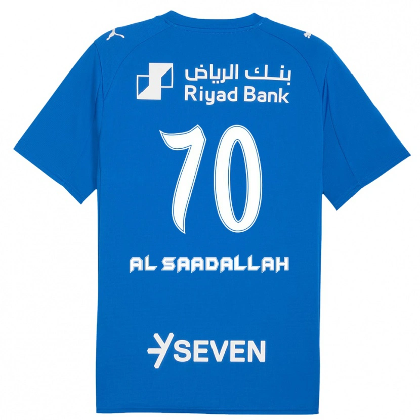 Danxen Kinderen Hessa Al-Saadallah #70 Blauw Wit Thuisshirt Thuistenue 2025/26 T-Shirt