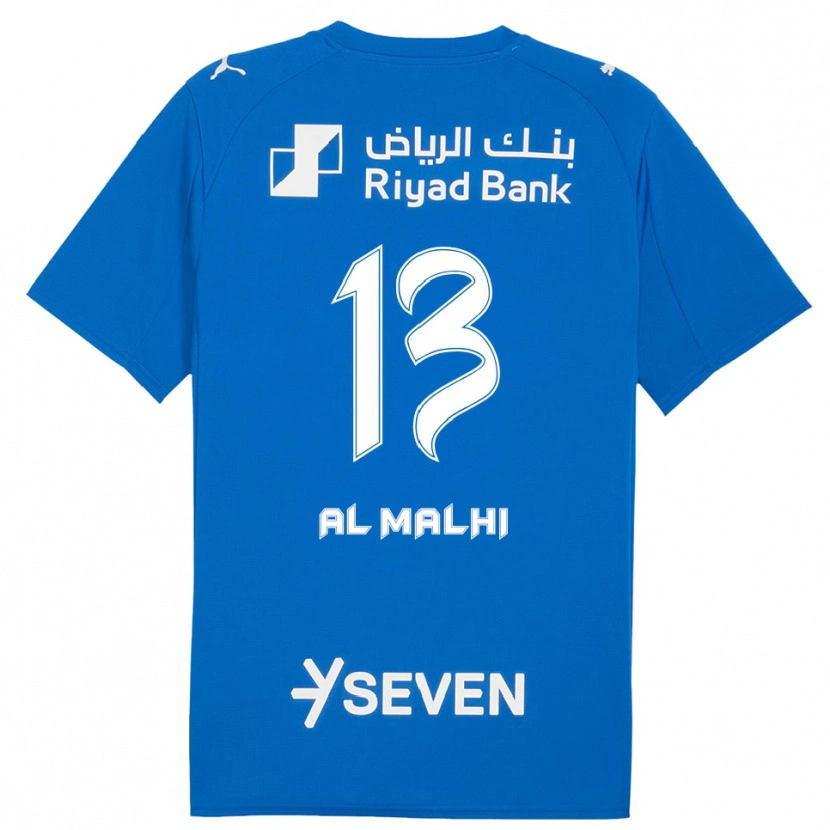 Danxen Kinderen Al Muhra Al-Malhi #13 Blauw Wit Thuisshirt Thuistenue 2025/26 T-Shirt
