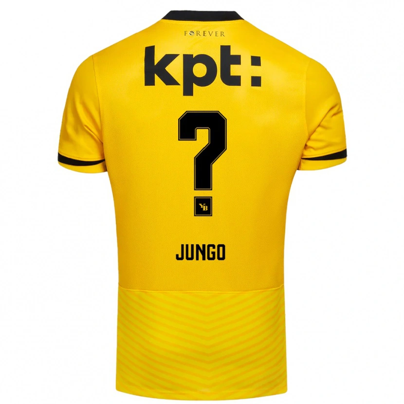 Danxen Kinderen Matéo Jungo #0 Geel Zwart Thuisshirt Thuistenue 2025/26 T-Shirt