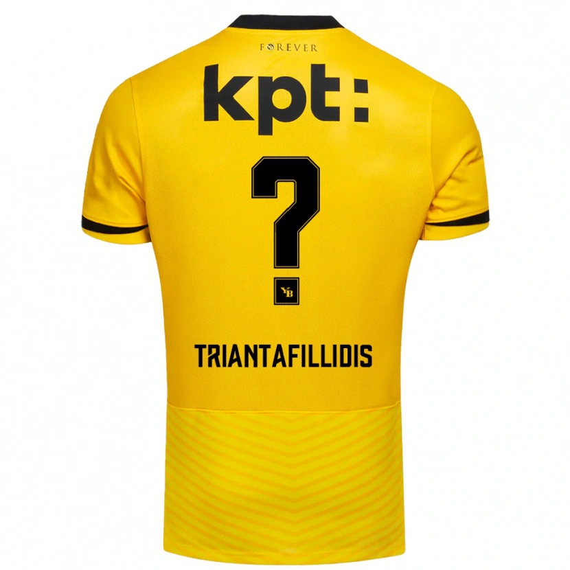 Danxen Kinderen Nevin Triantafillidis #0 Geel Zwart Thuisshirt Thuistenue 2025/26 T-Shirt