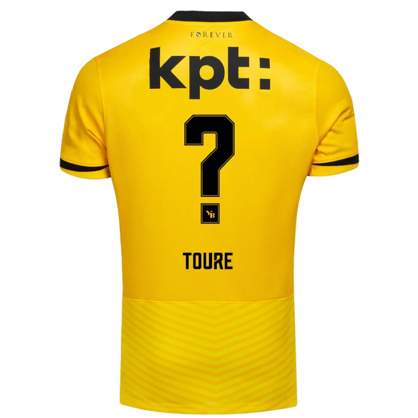 Danxen Kinderen Luc Toure #0 Geel Zwart Thuisshirt Thuistenue 2025/26 T-Shirt