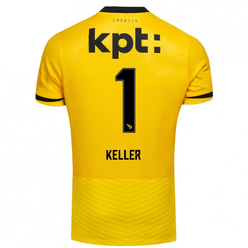 Danxen Kinderen Marvin Keller #1 Geel Zwart Thuisshirt Thuistenue 2025/26 T-Shirt